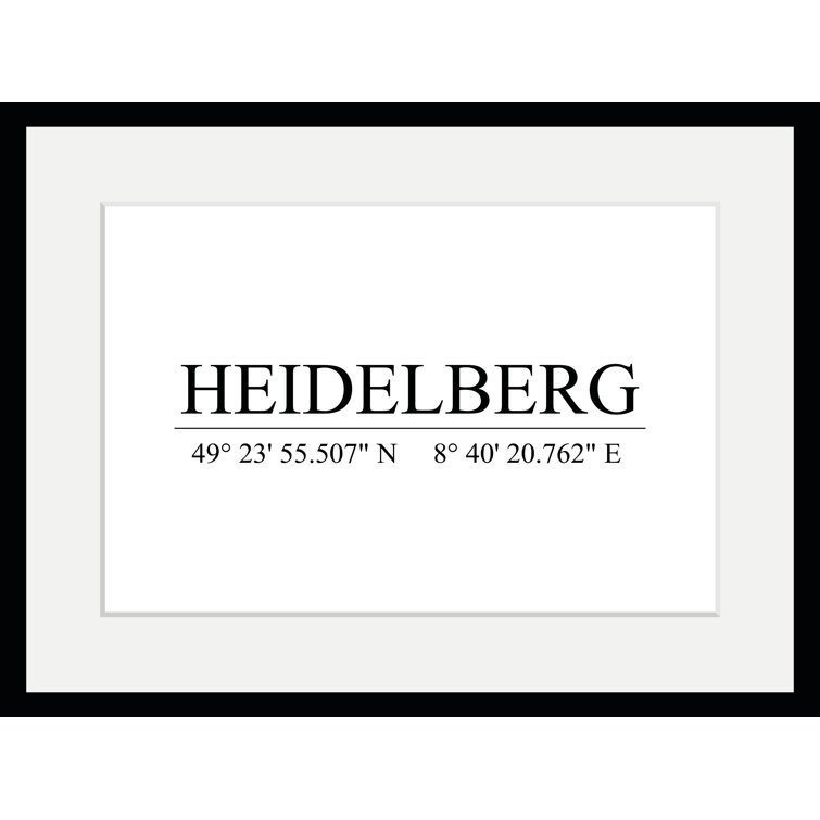Ebern Designs Heidelberg Coordinates Picture Frame Graphic Art